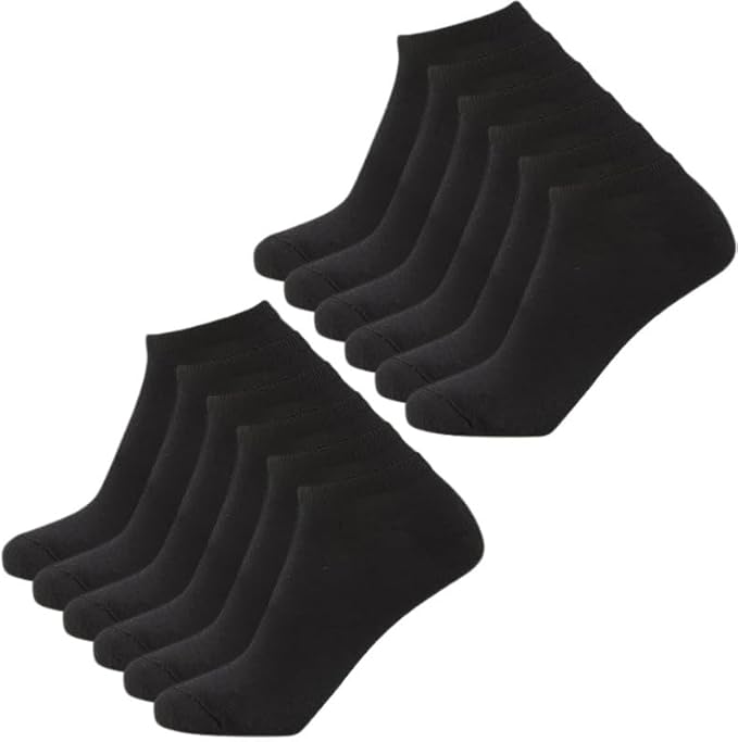 Panzy 12 Pairs Ankle Trainer Sports Socks Unisex