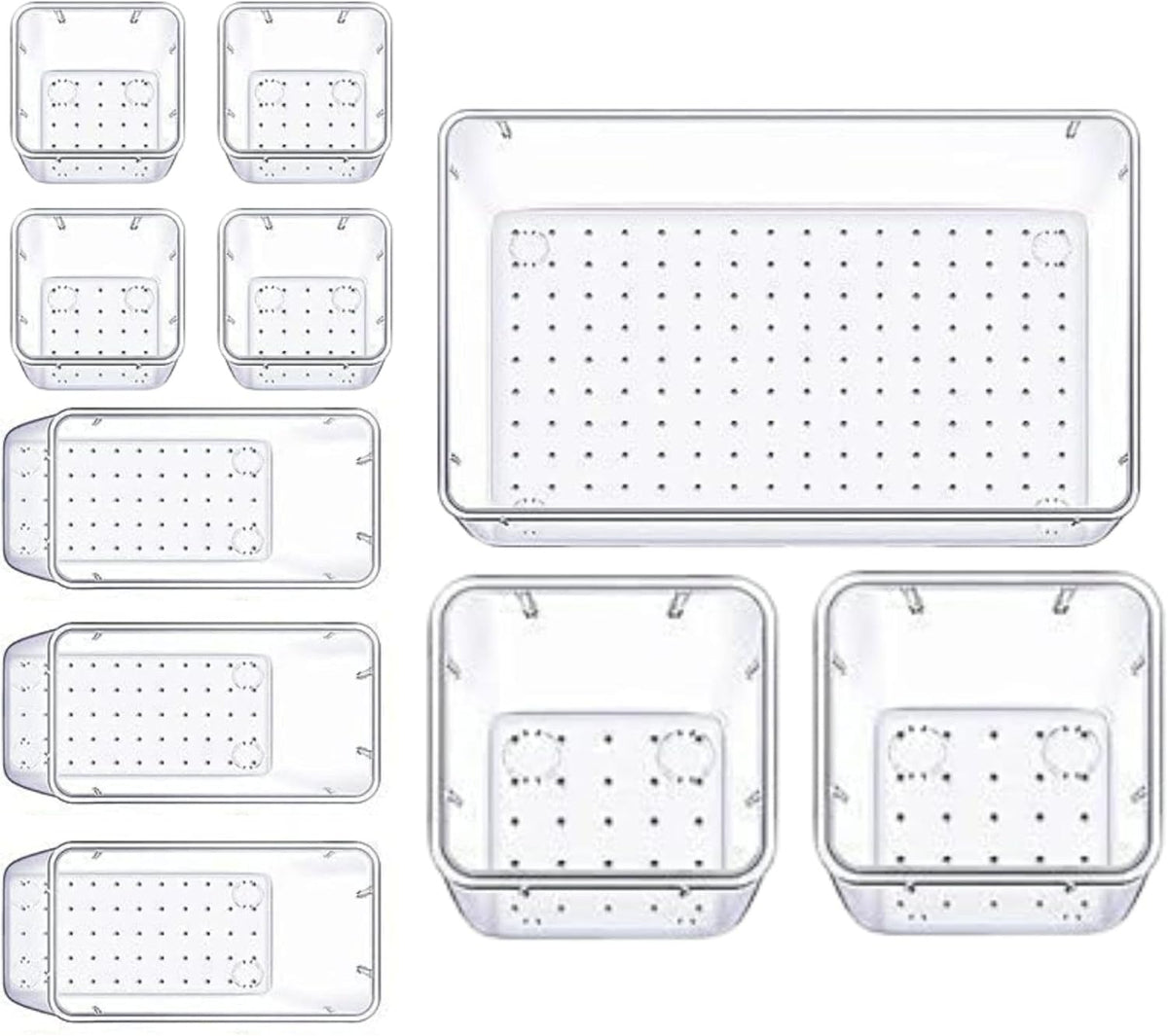 Panzy Home Clear Desk Drawer Organisers Trays