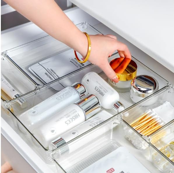 Panzy Home Clear Desk Drawer Organisers Trays