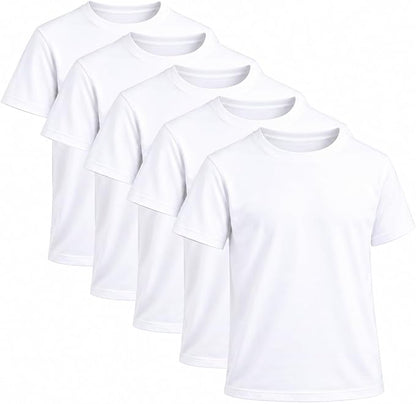 Kids' Plain Cotton T-Shirts, Ages 5–13
