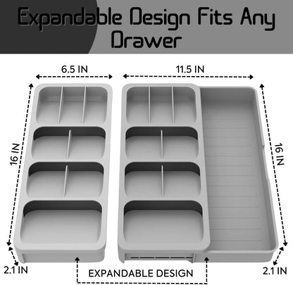 Ctlery organizer expandable design fits any drawer 