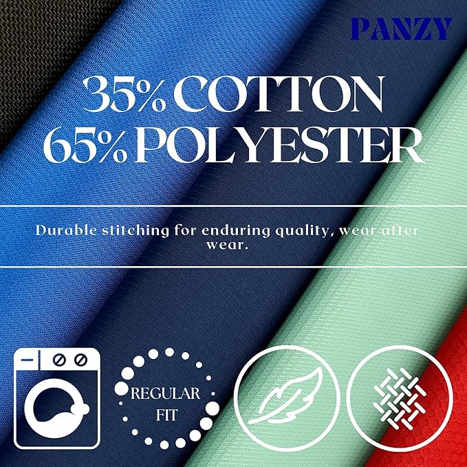 Men's short sleeve striped polo shirt 35%cotton, 65%polyster, regular fit
