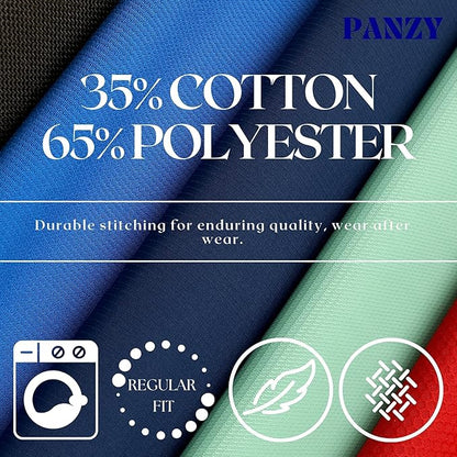 Men's short sleeve striped polo shirt 35%cotton, 65%polyster, regular fit