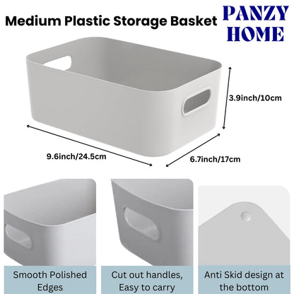 Storage baskets length 24.5cm, wirth 17cm, hight 10cm smooth polished edges, easy to carry, anti skid design