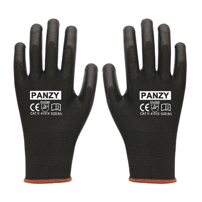 Panzy safety work gloves black colour Good grip