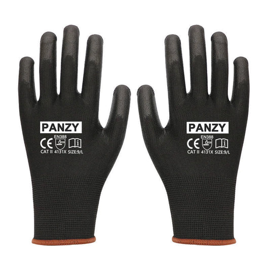 Panzy safety work gloves black colour Good grip