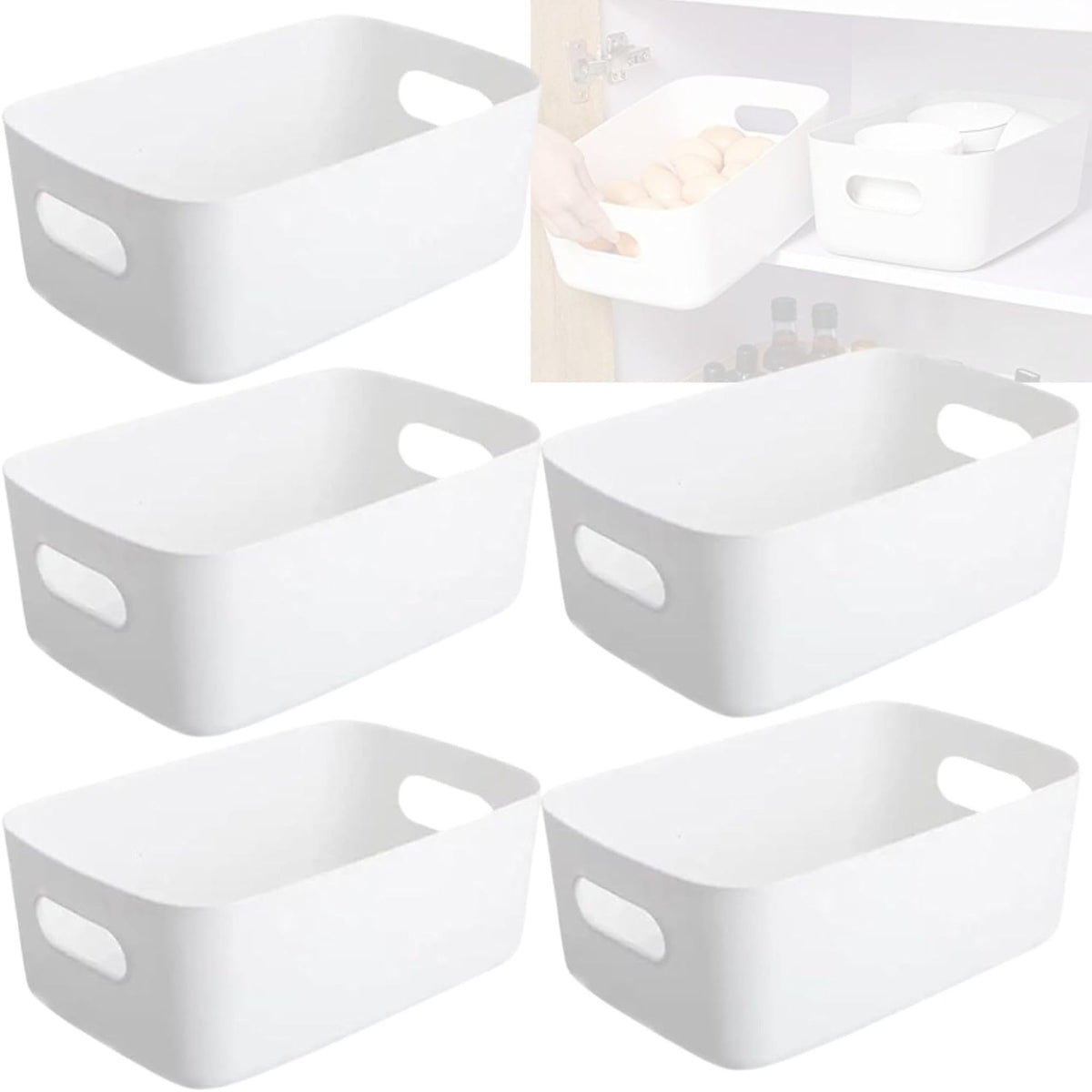 Panzy Home Storage Baskets with Handle 5Pk