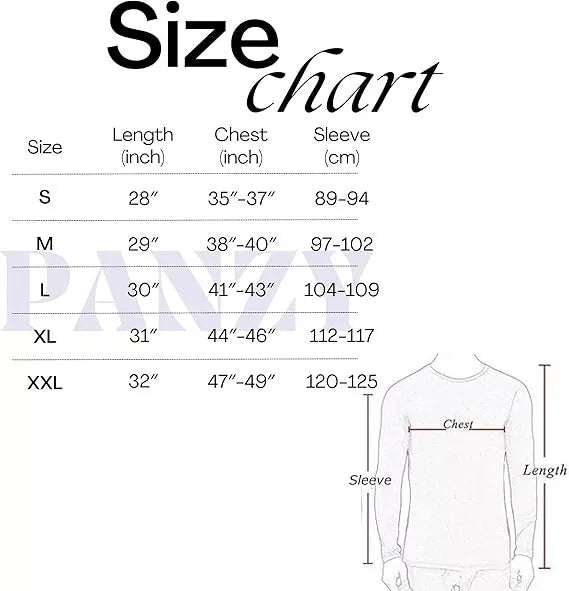 Panzy Men's Thermal Long Sleeve Top Pack of 2