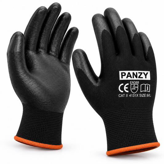 Non-Slip PU-Coated Gardening & Work Gloves, Multipack
