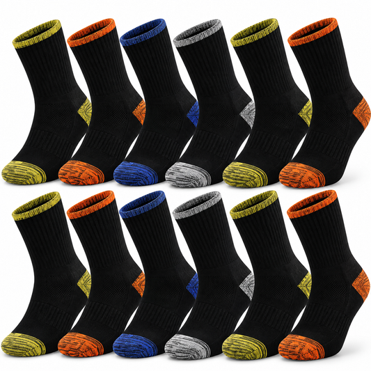 Men's Heavy Duty Work Socks, 12 Pairs
